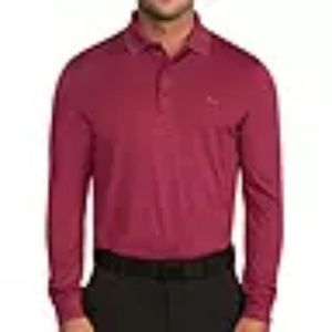 Greg Norman Long Sleeve Play Dry Polo Zinfandel SZ M